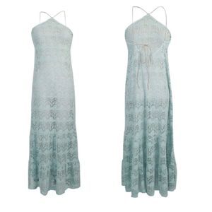 Eberjey Light Blue Crochet Swim Coverup